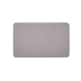 Cat Litter Mat, 24 x 15 in, Double-Layer Litter Box Mat, Non-Slip & Urine-Proof Litter-Trapping Mats for Indoor Cats, Honeycomb Design, Soft on Paws