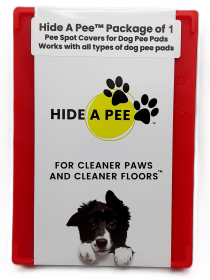 Hide A Pee™ Pee Spot Covers for Dog Pee Pads | 1 Red Paw Prints X Starter Kit