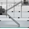 Hamster Cage, 360° Viewing Transparent Hamster Habitats, Small Animal Cage, 22.8 x 15 x 21.3 in, Ventilated Pet Mouse Cages with Water Bottle