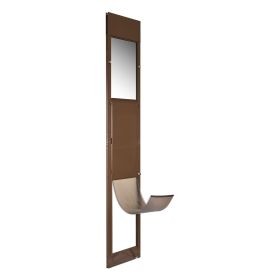 Dog Door for Sliding Glass Door, 75 7/8 to 80 11/16 in Adjustable Height, Aluminum Alloy Frame with Rotating Hinges, Lock Design, 13 5/8 x 23 5/8 in F