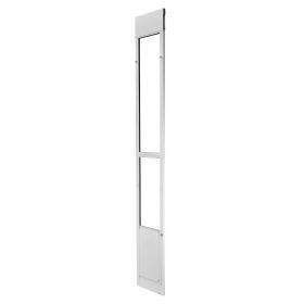 Dog Door for Sliding Glass Door, 91 to 96 in Adjustable Height, Aluminum Alloy Frame with Metal Rotating Hinges, Lock Design, 10 1/4 x 16 1/4 in Flap,