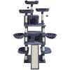 Cat Tree for Indoor Cats, 68.5" Cat Tower with 2 Cat Condos, Sisal Scratching Post, Hammocks, Top Perches, Jumping Platforms and Ramp, Cat Furniture A