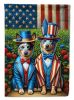 All American Australian Cattle Dog House Flag Large Porch Sleeve Pole Decorative Outside Yard Banner Artwork Wall Hanging, Polyester, House Size, Mult