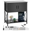 Aquarium Stand, 29 Gallon Fish Tank Stand, 28.7 x 16.5 x 30 in Steel and MDF Turtle Tank Stand, 242.5 lbs Load Capacity, Reptile Tank Stand with Stora