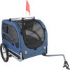 Dog Bike Trailer, Supports up to 100 lbs, Pet Cart Bicycle Carrier, Easy Folding Frame with Quick Release Wheels, Universal Bicycle Coupler, Reflector