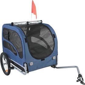 Dog Bike Trailer, Supports up to 100 lbs, Pet Cart Bicycle Carrier, Easy Folding Frame with Quick Release Wheels, Universal Bicycle Coupler, Reflector