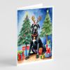 Black Great Dane Christmas Reindeer Greeting Cards Pack of 8 Blank Cards with Envelopes Whimsical A7 Size 5x7 Blank Note Cards