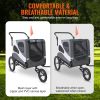 Dog Bike Trailer, Supports up to 100 lbs, 2-in-1 Pet Stroller Cart Bicycle Carrier, Easy Folding Cart Frame with Quick Release Wheels, Universal Bicyc