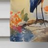 Blue Heron House Flag Large Porch Sleeve Pole Decorative Outside Yard Banner Artwork Wall Hanging, Polyester, House Size, Multicolor