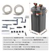 Aquarium Filter 264GPH, 3-Stage Canister Filter 75 Gallon, Ultra-Quiet Internal Aquarium Filter with UV Protection, Submersible Power Filter with Mult