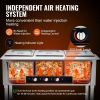 3-Pan Commercial Food Warmer, 3 x 20.6QT Electric Warm Table, 1500W Professional Buffet Catering Food Warmer with 4 Wheels (2 Lockable), Food Grade St