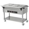 3-Pan Commercial Food Warmer, 3 x 20.6QT Electric Warm Table, 1500W Professional Buffet Catering Food Warmer with 4 Wheels (2 Lockable), Food Grade St