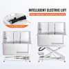 50" Pet Dog Bathing Station Electric Height Adjustment, Professional Stainless Steel Dog Grooming Tub w/ Soap Box, Faucet,Rich Accessory,Bathtub for M