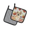 Anatolian Shepherd Dog Vegetables Pair of Pot Holders Pair 7.5x7.5 Quilted Insulated Hot Pads Decorative Kitchen Gift Made in USA