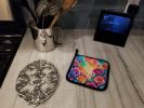 Colorful Roses Pair of Pot Holders Kitchen Heat Resistant Pot Holders Sets Oven Hot Pads for Cooking Baking BBQ, 7 1/2 x 7 1/2