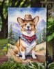 Corgi Cowboy Welcome Garden Flag Mailbox Flag Decorative Yard Flag Banner Outside Patio Artwork Yard Flower Beds, Garden Size, Multicolor