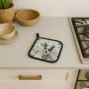 Blue Heeler Australian Cattle Dog Coastal Sea Glass Pair of Pot Holders Pair 7.5x7.5 Quilted Insulated Hot Pads Decorative Kitchen Gift Made in USA