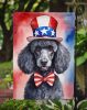 Black Poodle Patriotic American Garden Flag Mailbox Flag Decorative Yard Flag Banner Outside Patio Artwork Yard Flower Beds, Garden Size, Multicolor