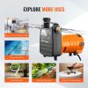 Cast Iron Water Transfer Pump, 115V AC 1600 GPH 1/2HP, Portable Electric Utility Pump with Carbon Brush, Filter, Brass Connectors, for Garden, Rain Ba
