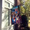 All American Saint Bernard House Flag Large Porch Sleeve Pole Decorative Outside Yard Banner Artwork Wall Hanging, Polyester, House Size, Multicolor