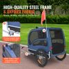 Dog Bike Trailer, Supports up to 100 lbs, Pet Cart Bicycle Carrier, Easy Folding Frame with Quick Release Wheels, Universal Bicycle Coupler, Reflector
