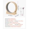 Cat Exercise Wheel, 48 in Wooden Cat Running Wheel for Indoor Cats up to 28 lbs, Cats Treadmill with Carpeted Runway & Locking Mechanism, Quiet Roller