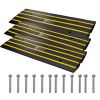 Curb Ramp, 3 Pack Rubber Driveway Ramps, Heavy Duty 33069 lbs Weight Capacity Threshold Ramp, 2.6-inch High Curbside Bridge Ramps for Loading Dock Gar