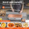 3-Pan Commercial Food Warmer, 3 x 20.6QT Electric Warm Table, 1500W Professional Buffet Catering Food Warmer with 4 Wheels (2 Lockable), Food Grade St