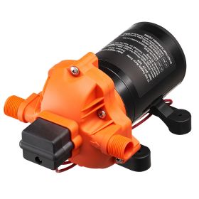 12V Diaphragm Pump, 1.8 GPM (6.81 L/min), 3-Chamber 12 Volt DC Water Pump with Automatic Pressure Switch 40-100 PSI Adjustable, 60 PSI, 1/2'' MNPT Por