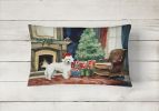 Cozy Christmas Throw Pillow Throw Pillow for Indoor Couch Bed Outdoor Patio Washable, Maltese 2702,12Hx16W
