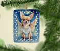 Chihuahua My Angel Porcelain Ornament Christmas Tree Hanging Decorations for Home Christmas Holiday, Rectangle, Gift, Multicolor