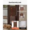 Dog Door for Sliding Glass Door, 75 7/8 to 80 11/16 in Adjustable Height, Aluminum Alloy Frame with Rotating Hinges, Lock Design, 10 1/4 x 16 1/4 in F