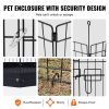 Dog Playpen, 4 Pcs 24 x 36 in Panels Foldable Metal Pet Exercise Pen, Dog Fence Indoor and Outdoor Pen with Door, Top Cover, and Bottom Pad, Pet Playp