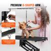 43" Hydraulic Pet Grooming Table, Heavy Duty Dog Grooming Arm for Medium/ Small Dogs, Height Adjustable Dog Grooming Station, Anti Slip Tabletop /Dog