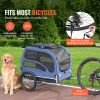 Dog Bike Trailer, Supports up to 100 lbs, Pet Cart Bicycle Carrier, Easy Folding Frame with Quick Release Wheels, Universal Bicycle Coupler, Reflector