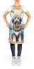 Bergamasco Sheepdog Luau Apron Cooking Kitchen Server Baking Crafts Gardening for Adult Women Men, Unisex, Large, Multicolor
