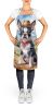 Boston Terrier Cowboy Welcome Apron Cooking Kitchen Server Baking Crafts Gardening for Adult Women Men, Unisex, Large, Multicolor