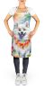 American Eskimo Luau Apron Cooking Kitchen Server Baking Crafts Gardening for Adult Women Men, Unisex, Large, Multicolor