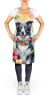 Border Collie Luau Apron Cooking Kitchen Server Baking Crafts Gardening for Adult Women Men, Unisex, Large, Multicolor