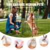 Dog Playpen, 8 Pcs 30"H x 24"W Panels Foldable Metal Pet Exercise Pen, Dog Fence Indoor and Outdoor Pen with Door, 600D Oxford Fabric Bottom Pad, Pet