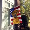 Brindle Great Dane American Flag House Flag Large Porch Sleeve Pole Decorative Outside Yard Banner Artwork Wall Hanging, Polyester, House Size, Multic
