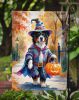 Bernese Mountain Dog Halloween Trick or Treat Garden Flag Mailbox Decorative Yard Banner Outside Patio Artwork for Flower Beds, Garden Size, Multicolo