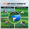 Dog Agility Training Equipment, 5 PCS Set with Adjustable High Hurdles,6 Weave Poles, Tunnel, Jump Ring, Pause Box, Whistle, Foldable Bowl, Puppy Obst