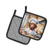 Chesapeake Bay Retriever The Chef Pair of Pot Holders Kitchen Heat Resistant Pot Holders Sets Oven Hot Pads for Cooking Baking BBQ, 7 1/2 x 7 1/2