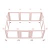Dog Whelping Box, 60x39x23 in Plastic Dog Whelping Pen for Medium Sized Dogs, Waterproof Transparent Puppy Playpen with Windows & Door Lock, Easy to C