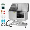 Electric Lift Dog Washing Station, 50Inch Professional Stainless Steel Pet Grooming Tub w/ Non-Slip Drain Board,Faucet & Showerhead for Home & Groomin