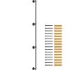Pipe Stair Handrail, 11FT Staircase Handrail, 440LBS Load Capacity Carbon Steel Pipe Handrail, Industrial Pipe Handrail with Wall Mount Support, Round