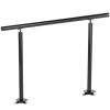 Outdoor Stair Railing Kit, 3 FT Handrails 1-3 Steps, Adjustable Angle Black Aluminum Stair Hand Rail for The Elderly, Handrails for Outdoor Steps