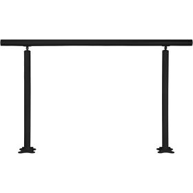 Outdoor Stair Railing Kit, 5 FT Handrails 0-5 Steps, Adjustable Angle Black Aluminum Stair Hand Rail for The Elderly, Handrails for Indoor & Outdoor S