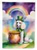 White Poodle St Patrick's Day Garden Flag Mailbox Flag Decorative Yard Flag Banner Outside Patio Artwork Yard Flower Beds, Garden Size, Multicolor